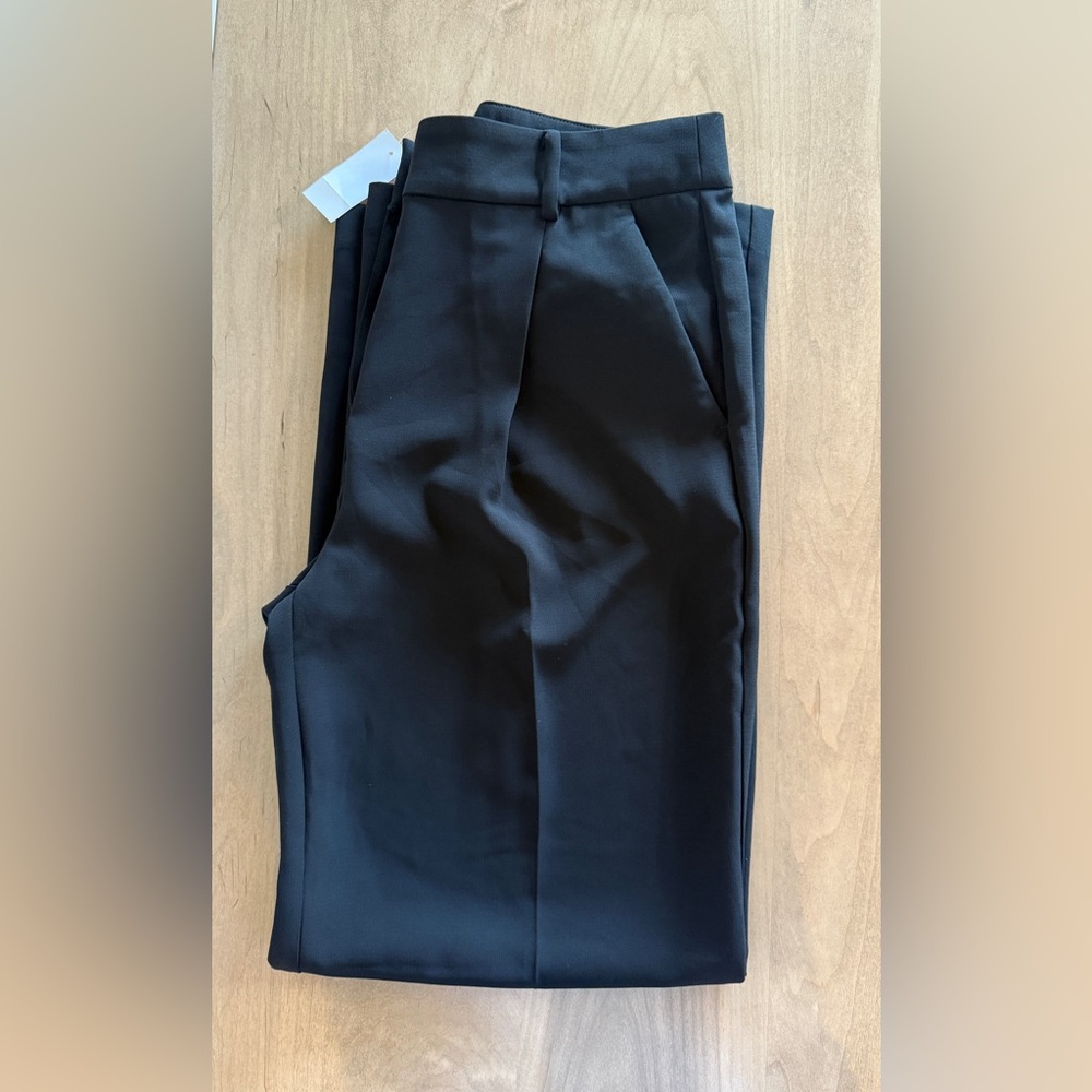 NWT LOFT Peyton Wide Leg Trousers Crepe Black, 6 - Picture 4 of 7